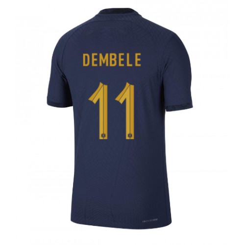 Frankrike Ousmane Dembele #11 Hjemmedrakt VM 2022 Kortermet Frankrike Ousmane Dembele #11 Hjemmedrakt VM 2022 Kortermet